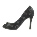 Louis Vuitton Monogram Twin Pump Heels Size 35 22.0cm Equivalent Black Suede  Shoes
