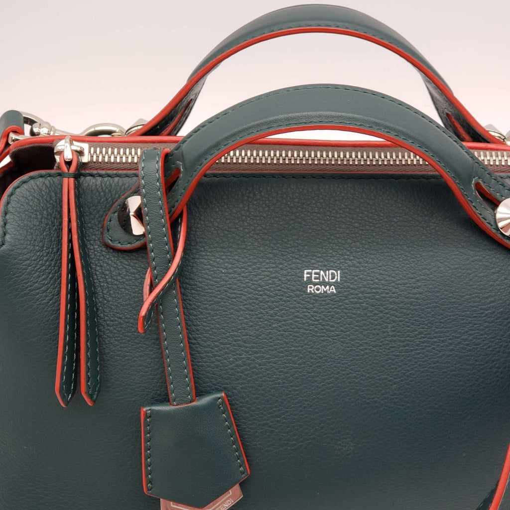 Fendi Green Leather Shoulder Bag