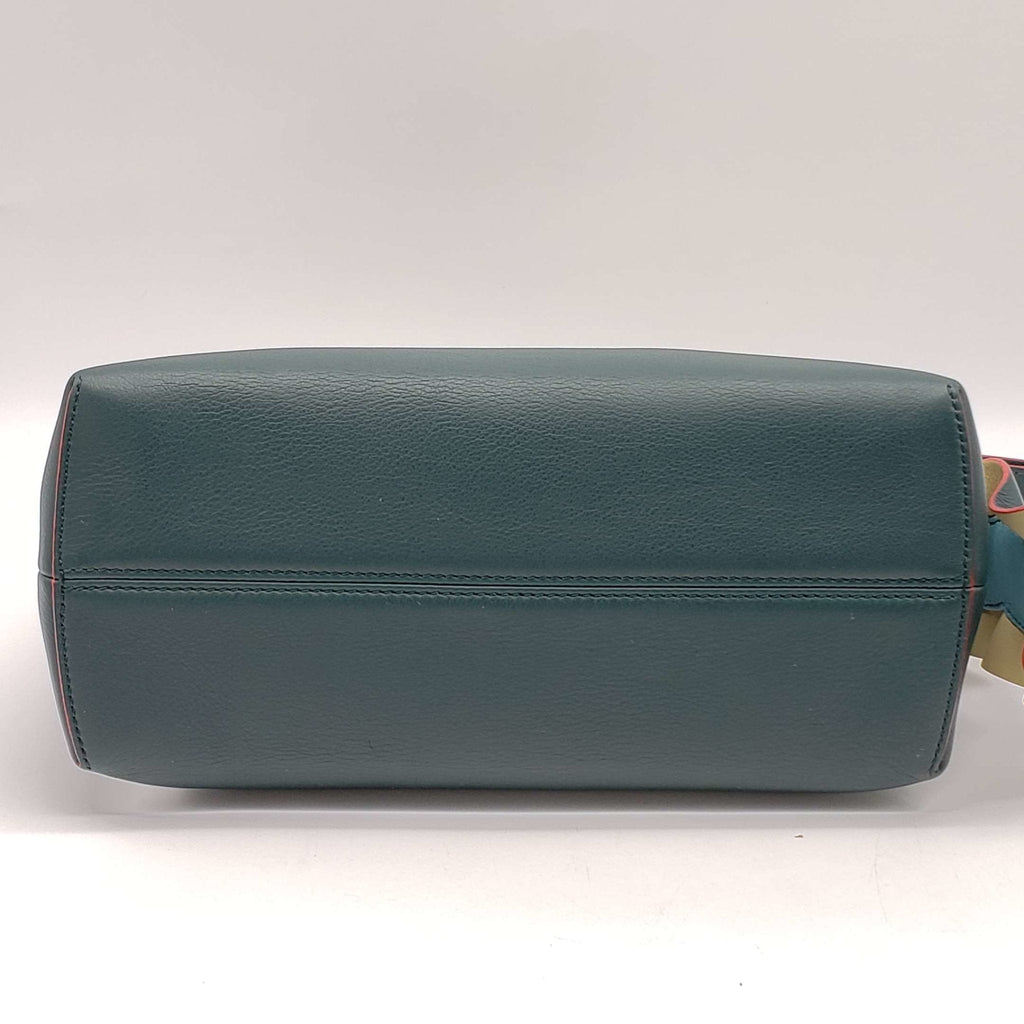 Fendi Green Leather Shoulder Bag