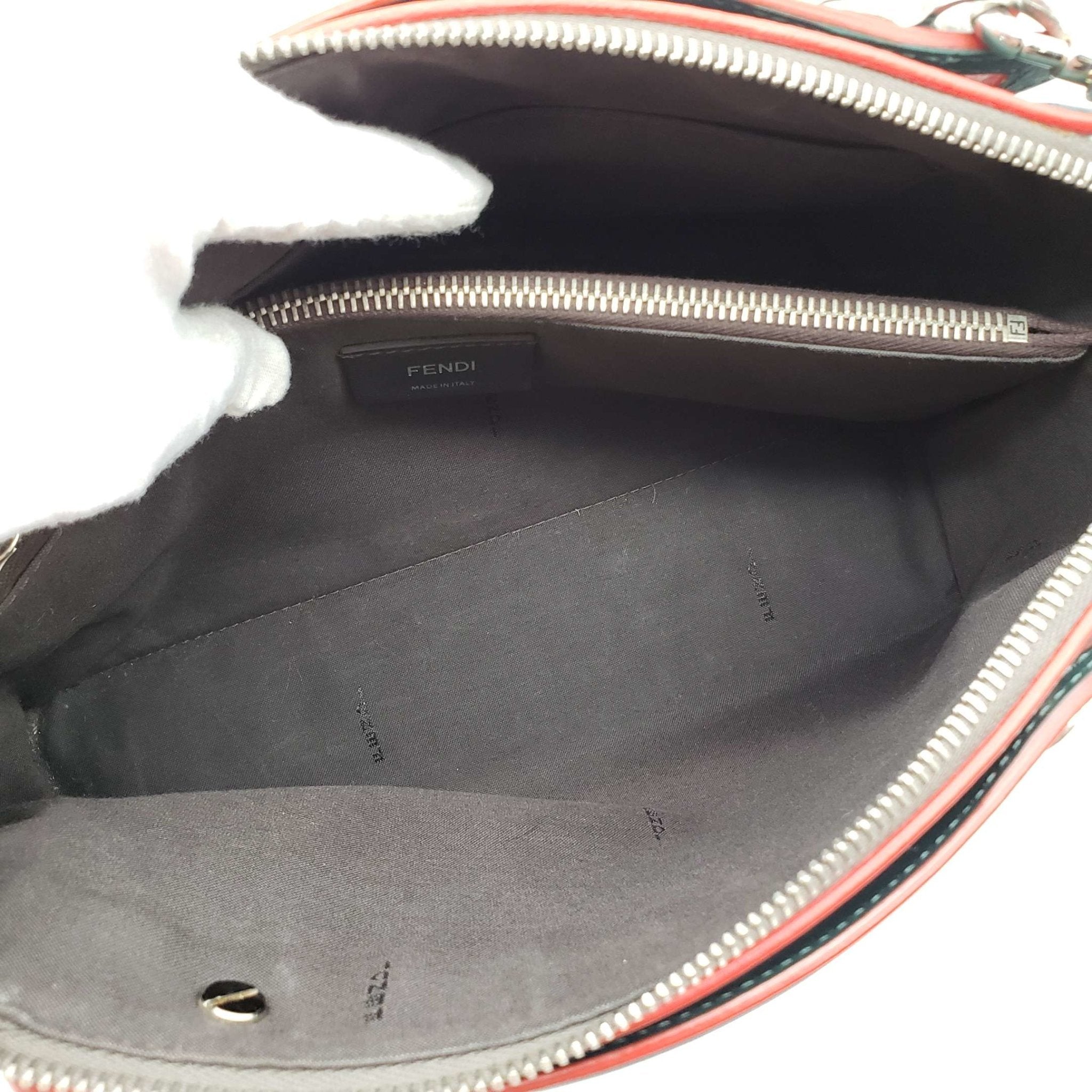 Fendi Green Leather Shoulder Bag