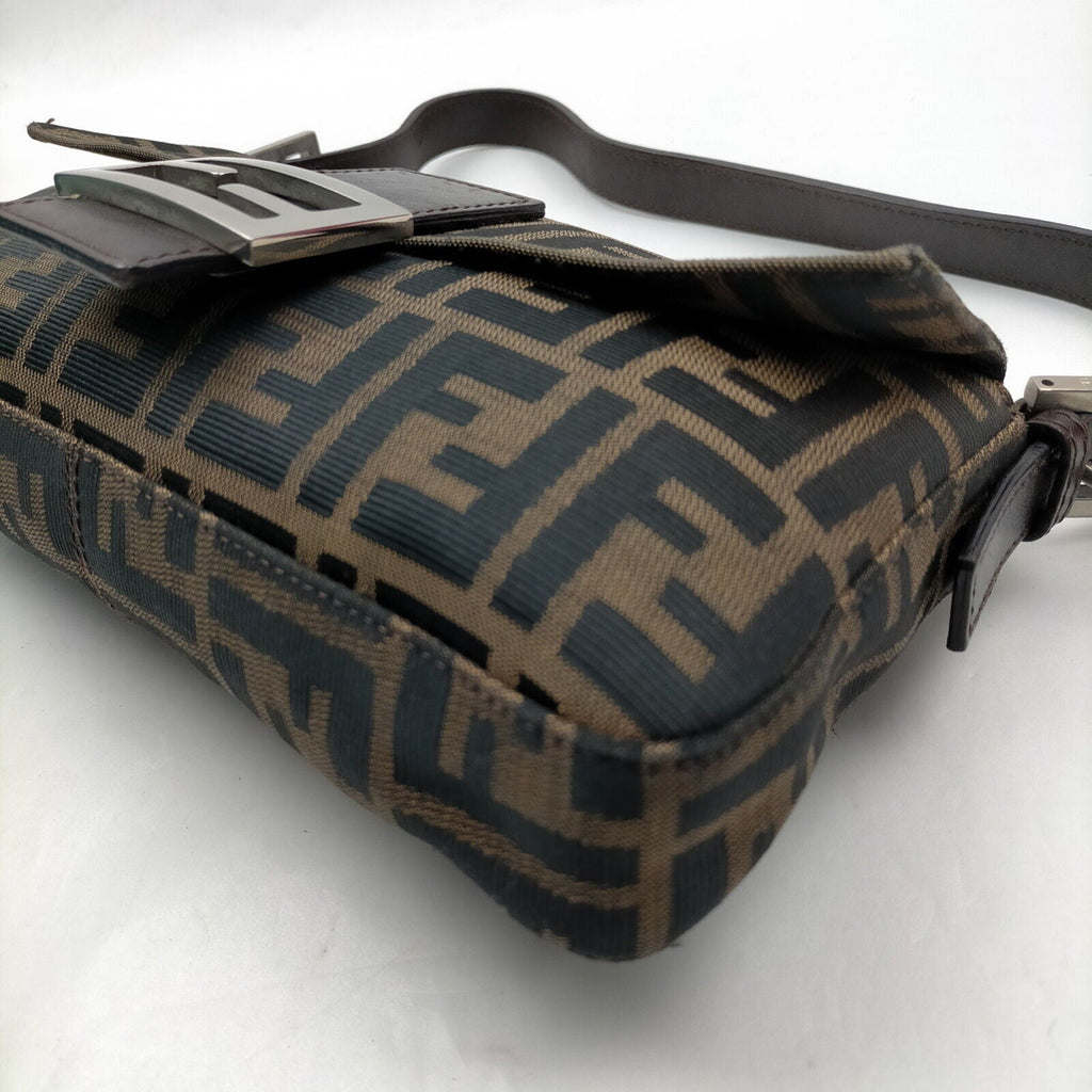 Fendi Hand Bag Brown Canvas