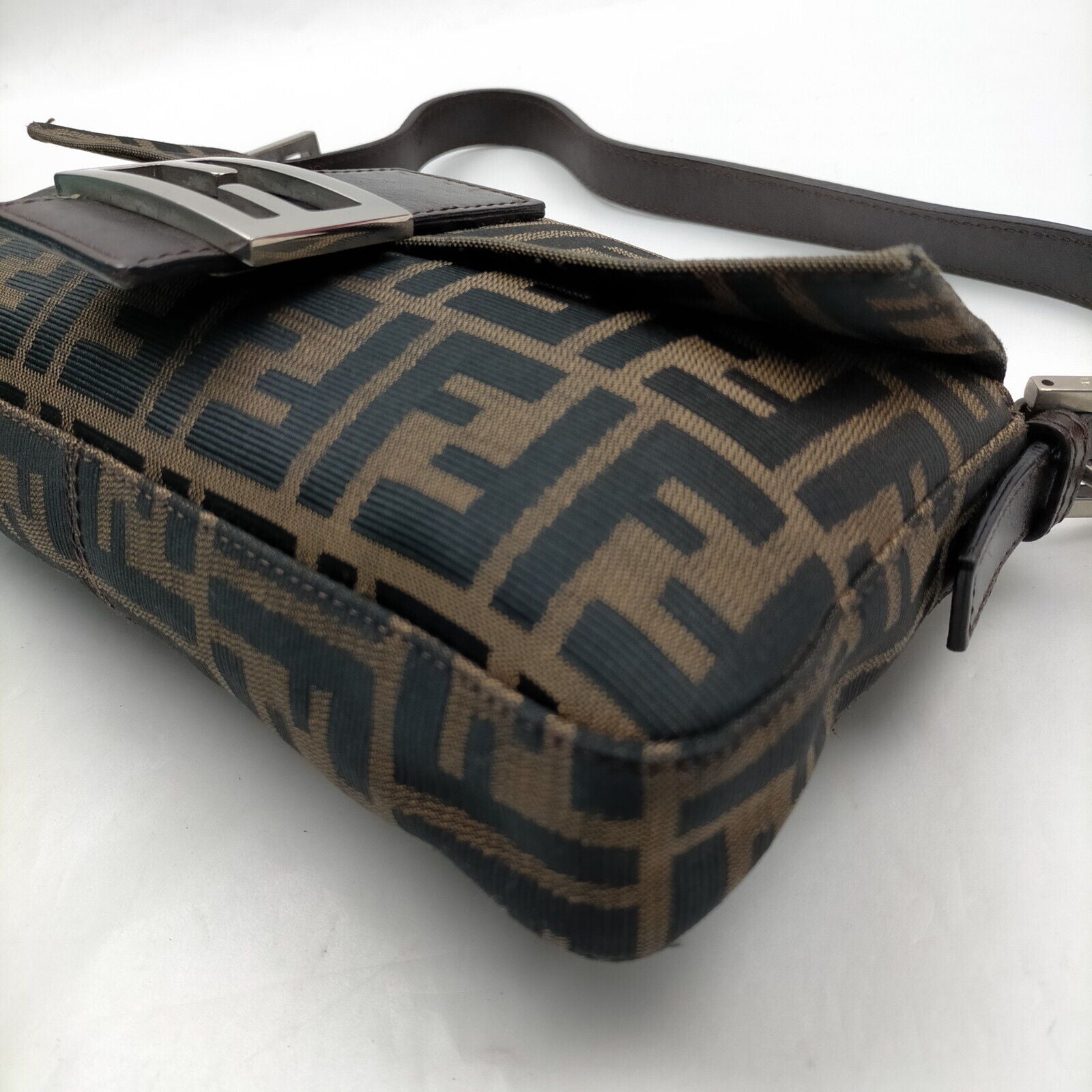 Fendi Hand Bag Brown Canvas