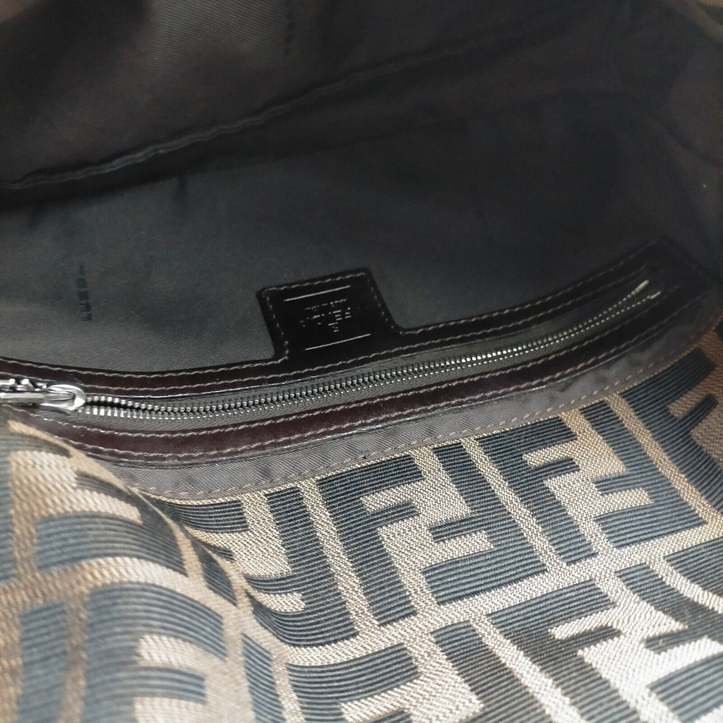 Fendi Hand Bag Brown Canvas