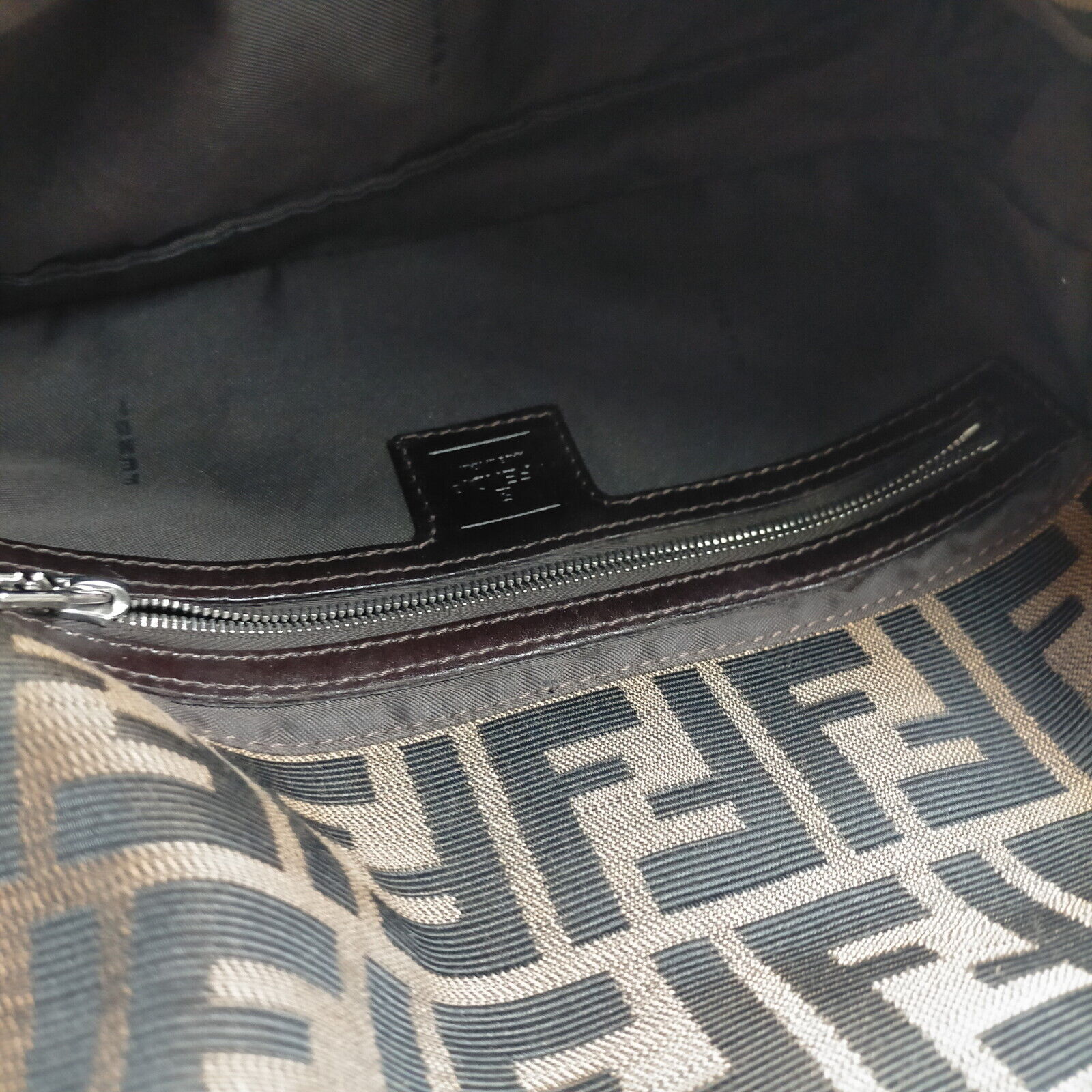Fendi Hand Bag Brown Canvas