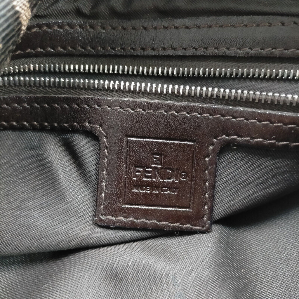 Fendi Hand Bag Brown Canvas