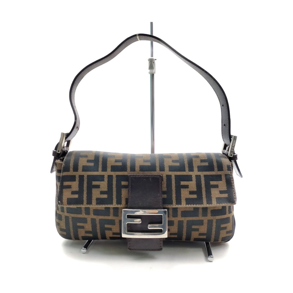 Fendi Hand Bag Brown Canvas