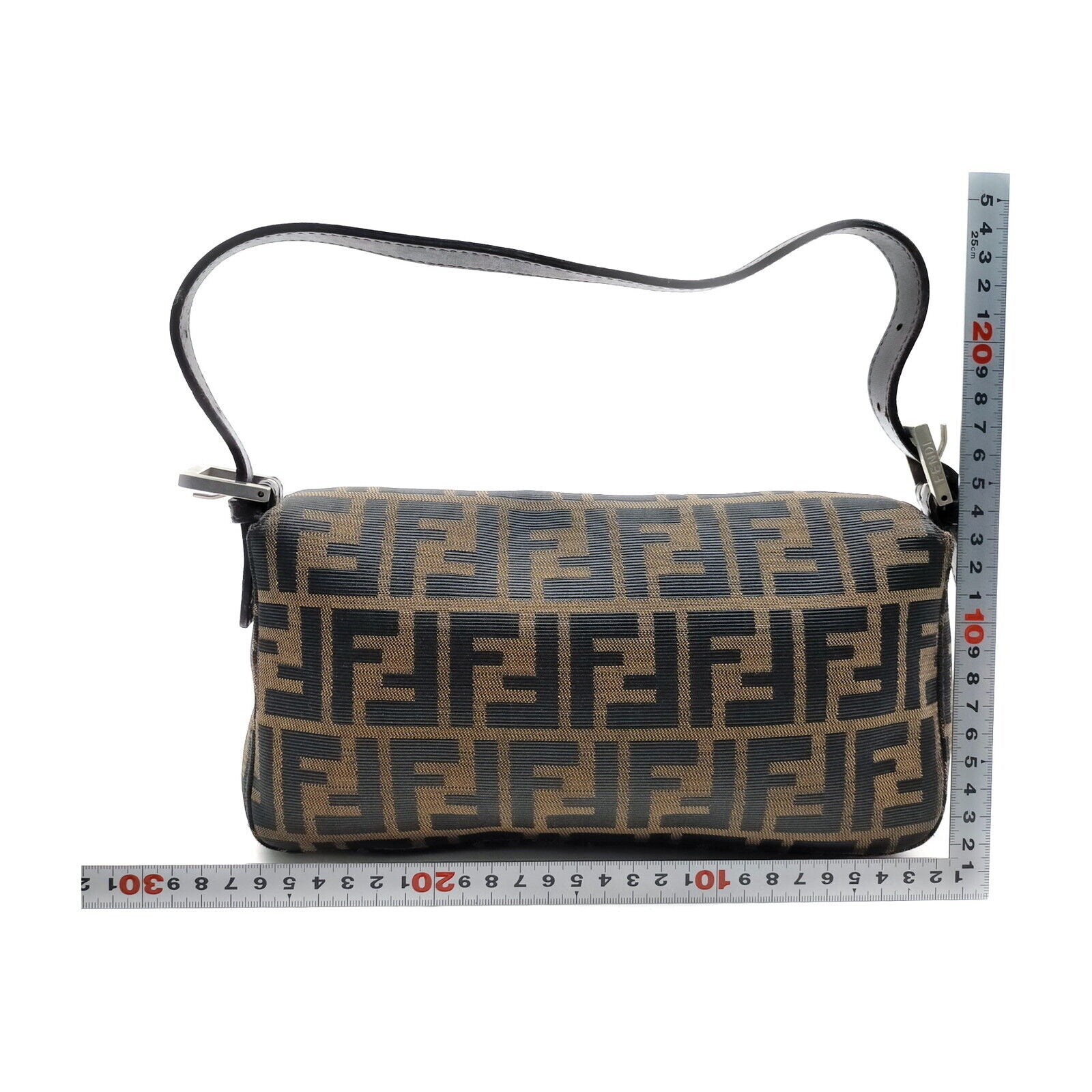 Fendi Hand Bag Brown Canvas