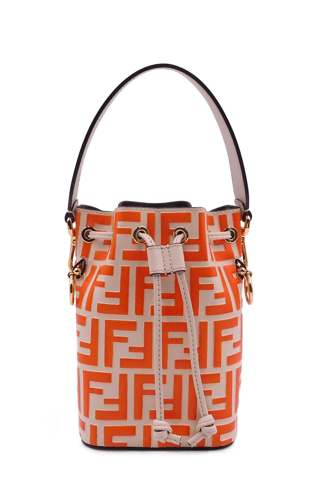 Mini Mon Tresor Bucket Bag Orange White