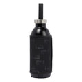 Fendi Roma Black Steel Bottle and FF Woven Canvas Holder Set