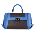 Ferragamo Sofia Calf Blue Fumee Blue Grey Medium Handbag