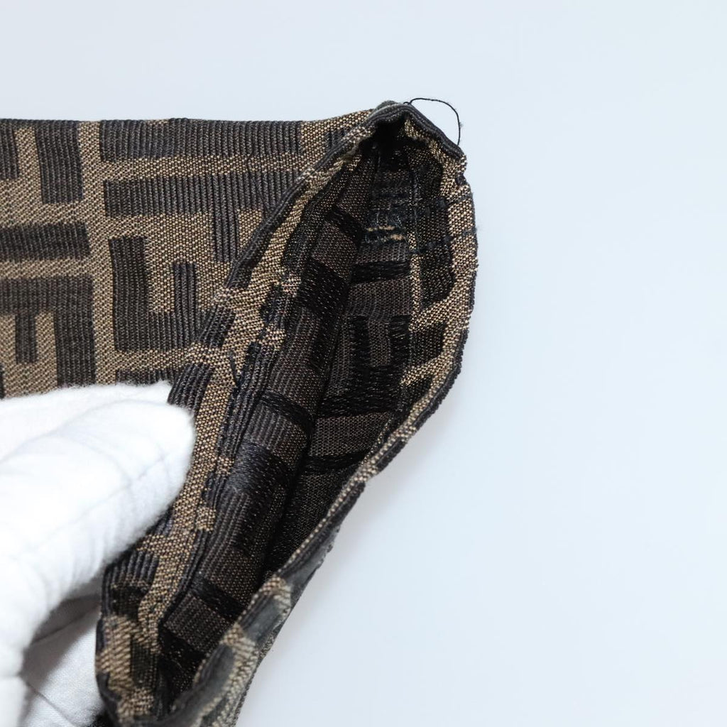 FENDI Zucca Canvas Pants XO Black Brown FF1145