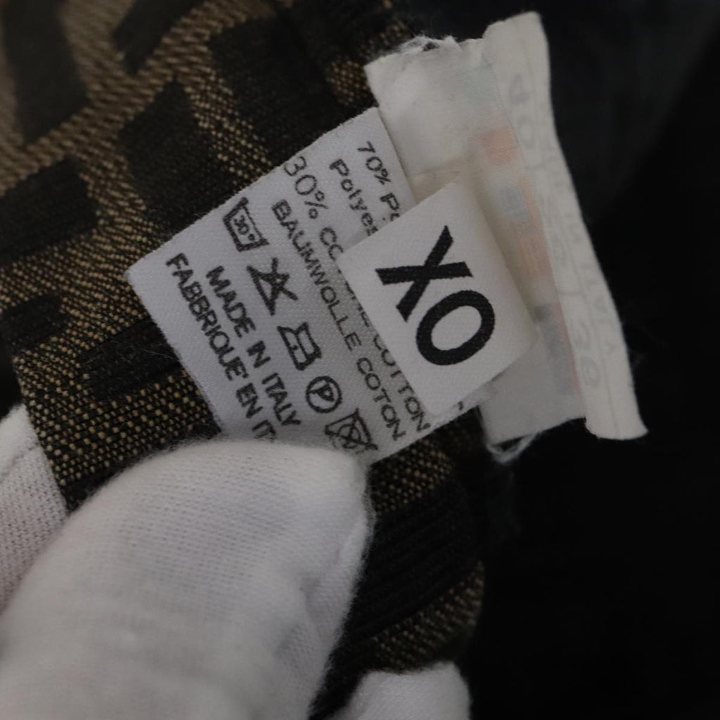 FENDI Zucca Canvas Pants XO Black Brown FF1145