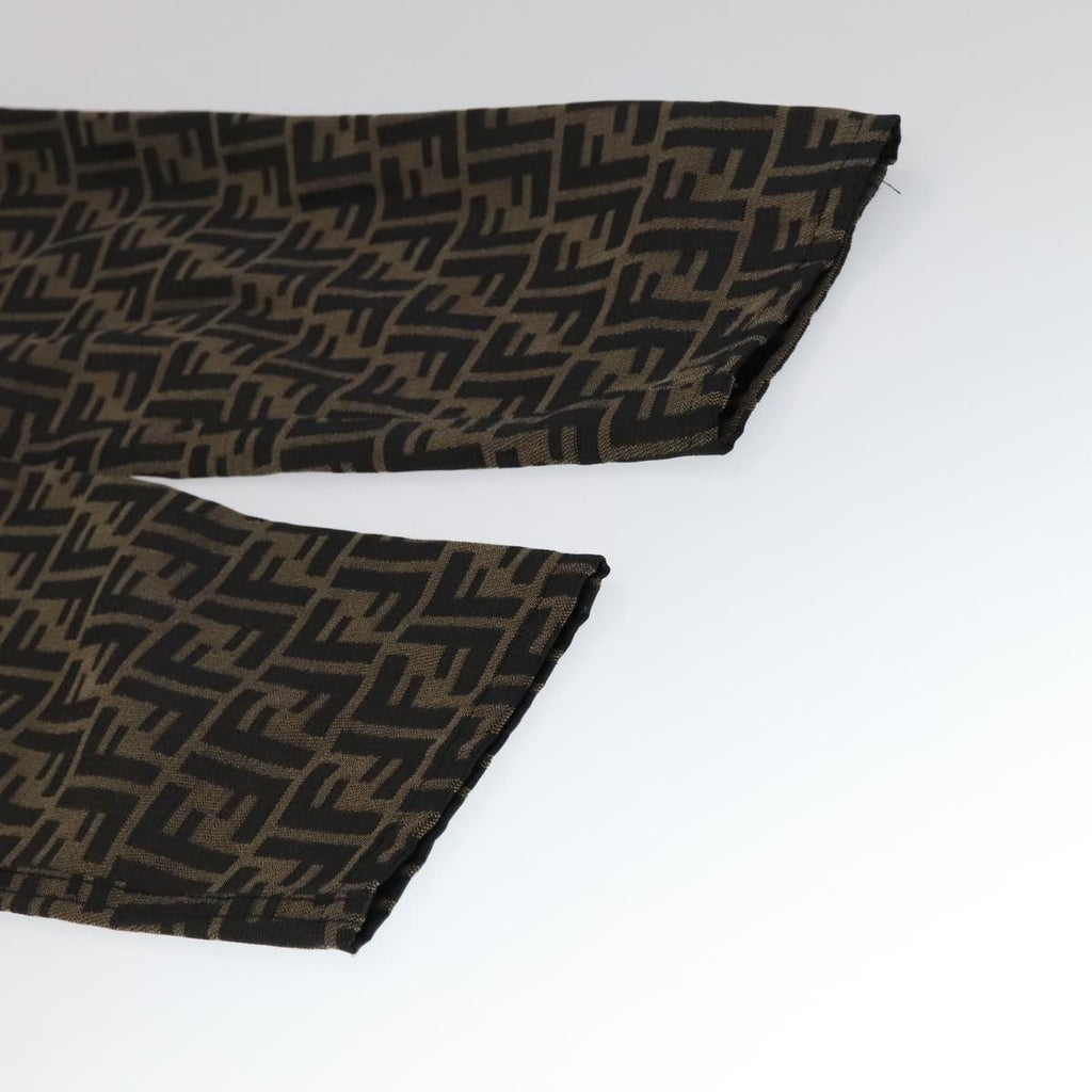 FENDI Zucca Canvas Pants XO Black Brown FF1145