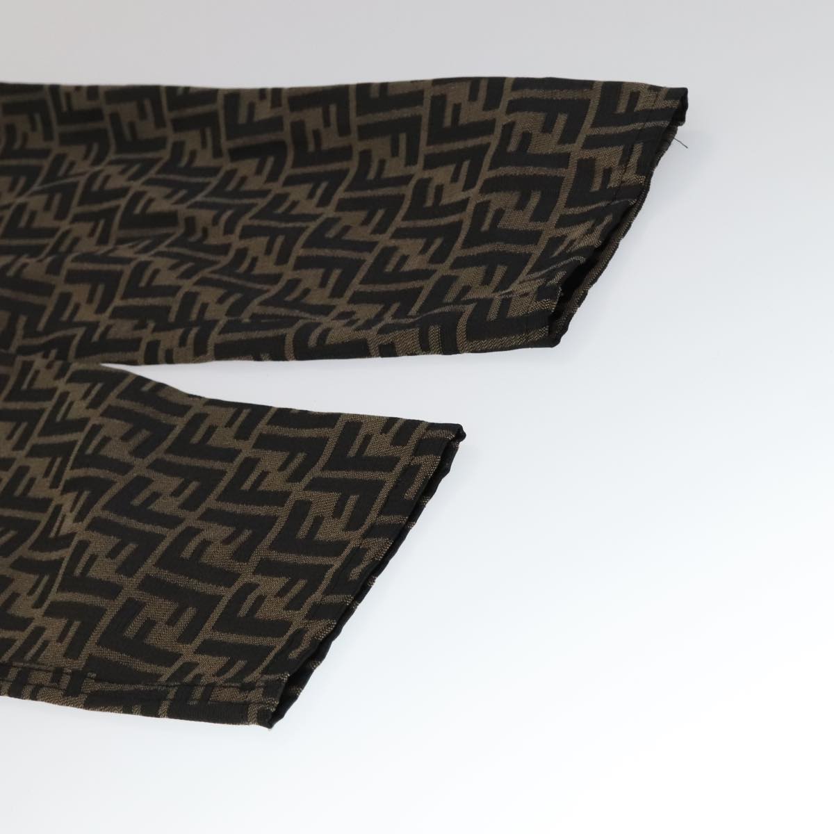 FENDI Zucca Canvas Pants XO Black Brown FF1145