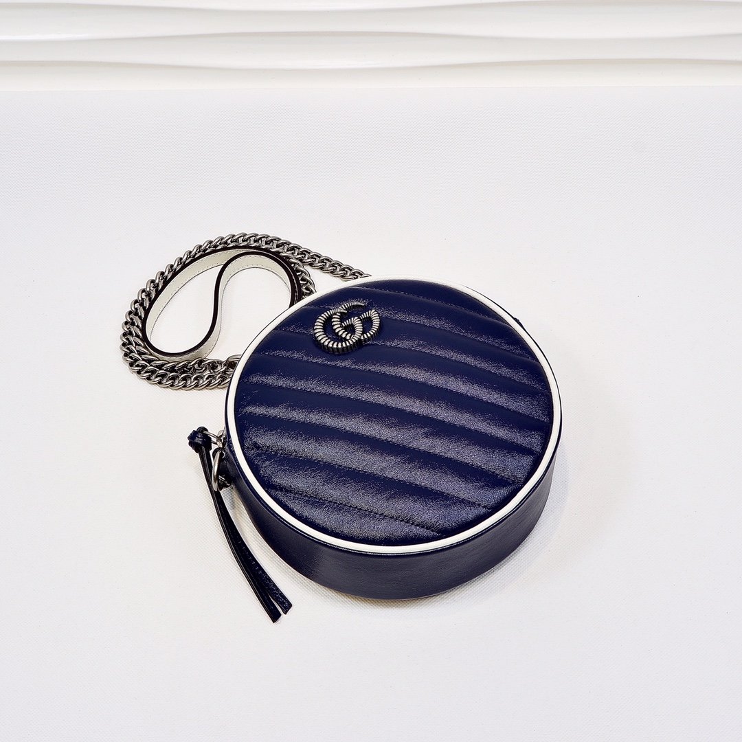 Glami Marmont Mini Round Shoulder Bag Blue For Women 7in/18cm Glami