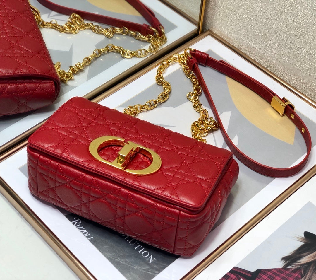 GLAMI Small Caro Bag Red For Women, WomenÃ¢â‚¬â„¢s Handbags, Shoulder Bags, Crossbody Bags 20cm/8in CD