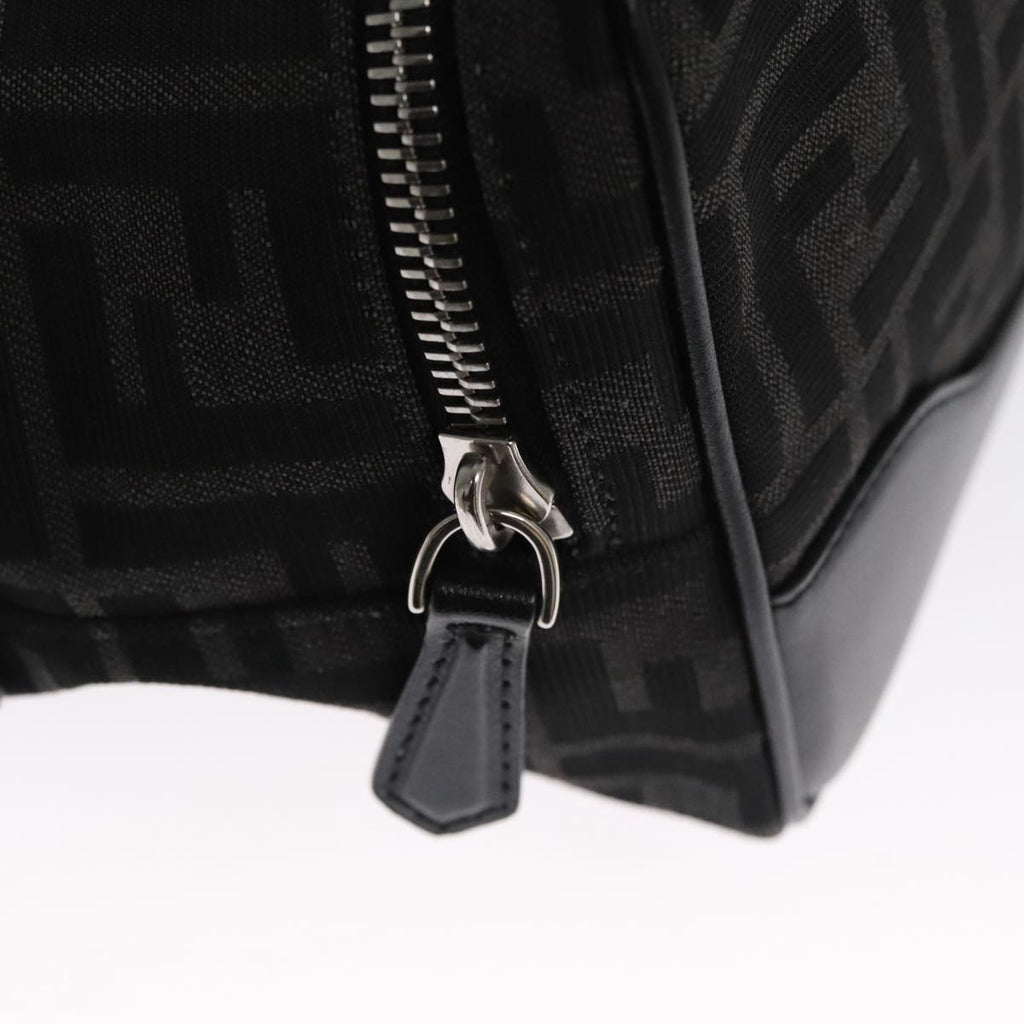 FENDI Zucca Canvas Shoulder Bag Black FF3878A