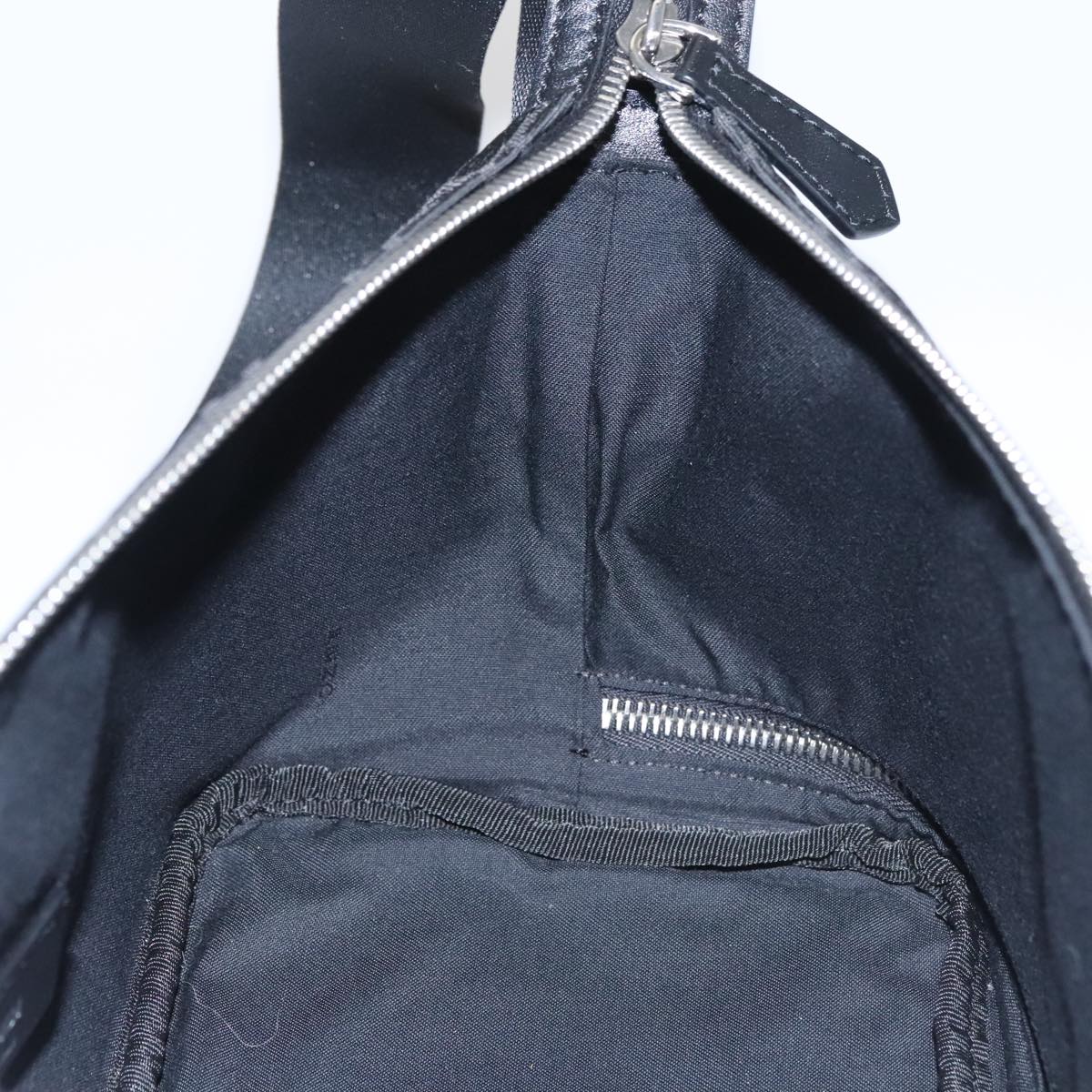 FENDI Zucca Canvas Shoulder Bag Black FF3878A