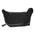 FENDI Zucca Canvas Shoulder Bag Black FF3878A