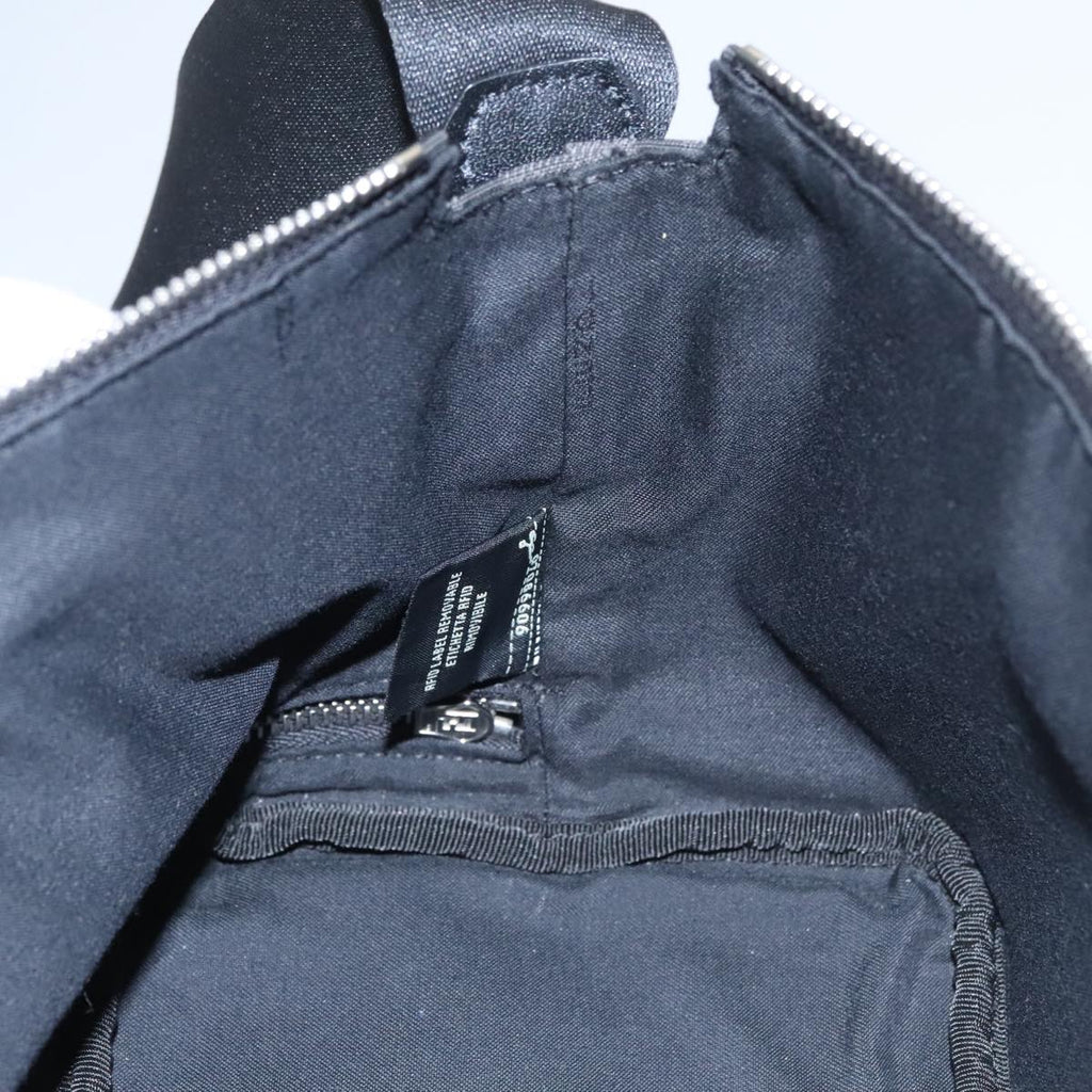 FENDI Zucca Canvas Shoulder Bag Black FF3878A