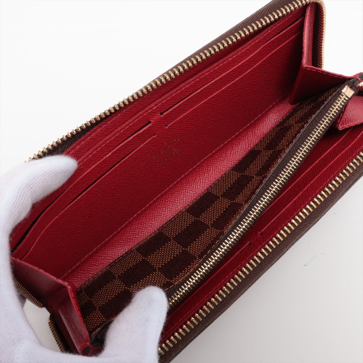 Louis Vuitton Damier Portefolio Clemence N60534 Triple Round  Wallet