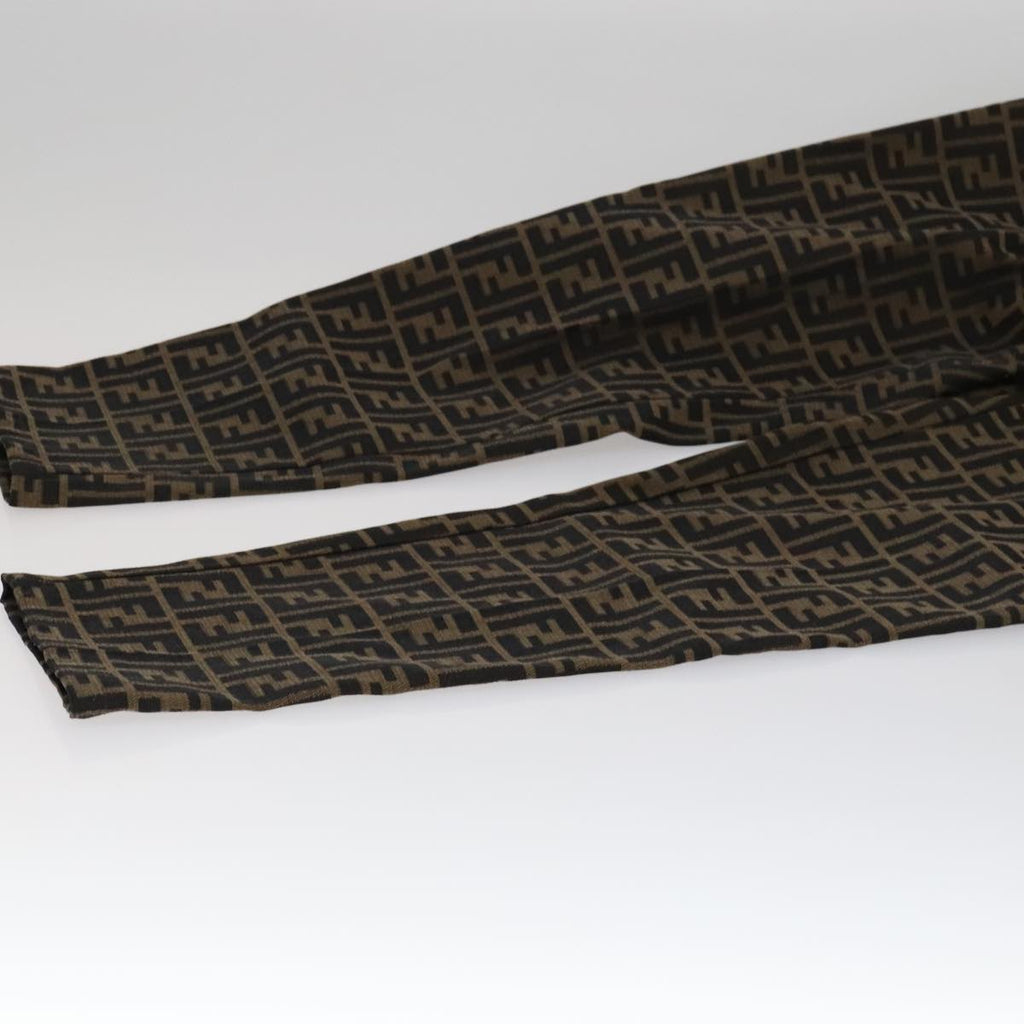 FENDI Zucca Canvas Pants 43 Black Brown FF6052
