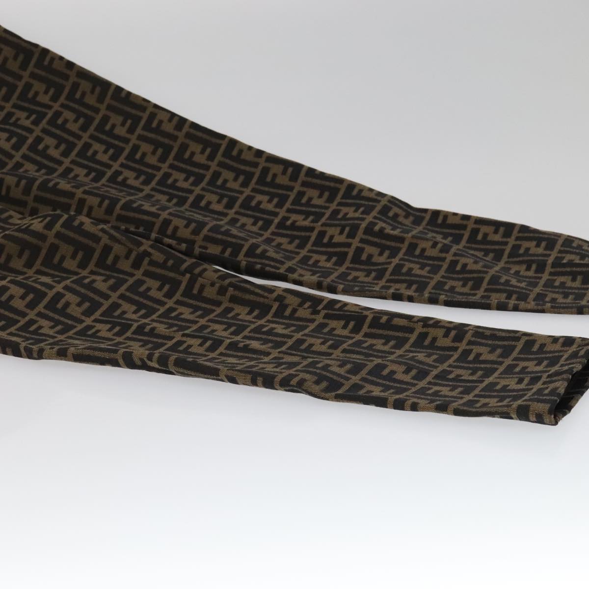 FENDI Zucca Canvas Pants 43 Black Brown FF6052