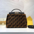FI GlamI Handle Bag Brown For Women, Bags 14.9in/38cm FF