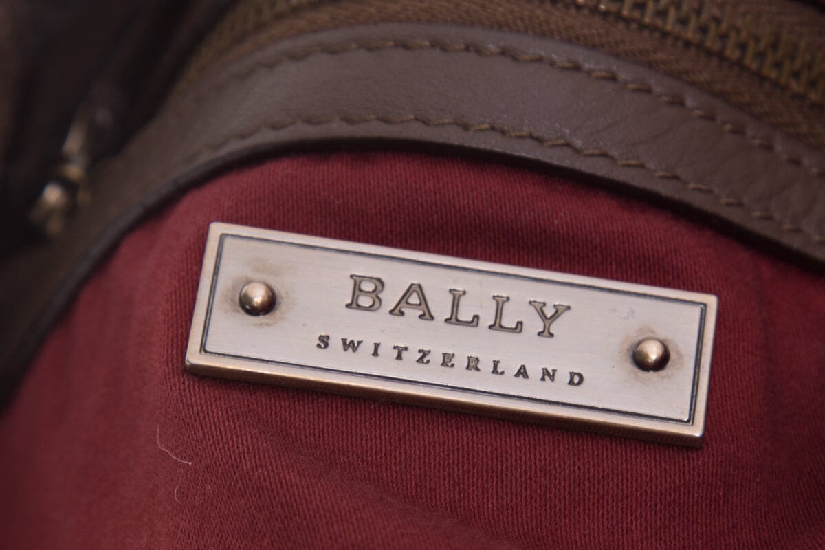 Bally Red & Brown Python Handbag