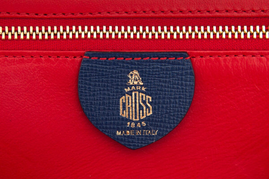 Mark Cross Blue & Orange Grace Box Handbag