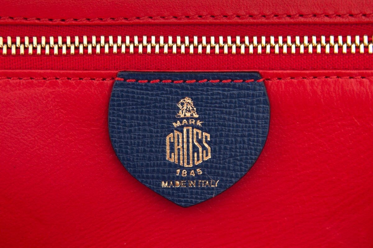 Mark Cross Blue & Orange Grace Box Handbag