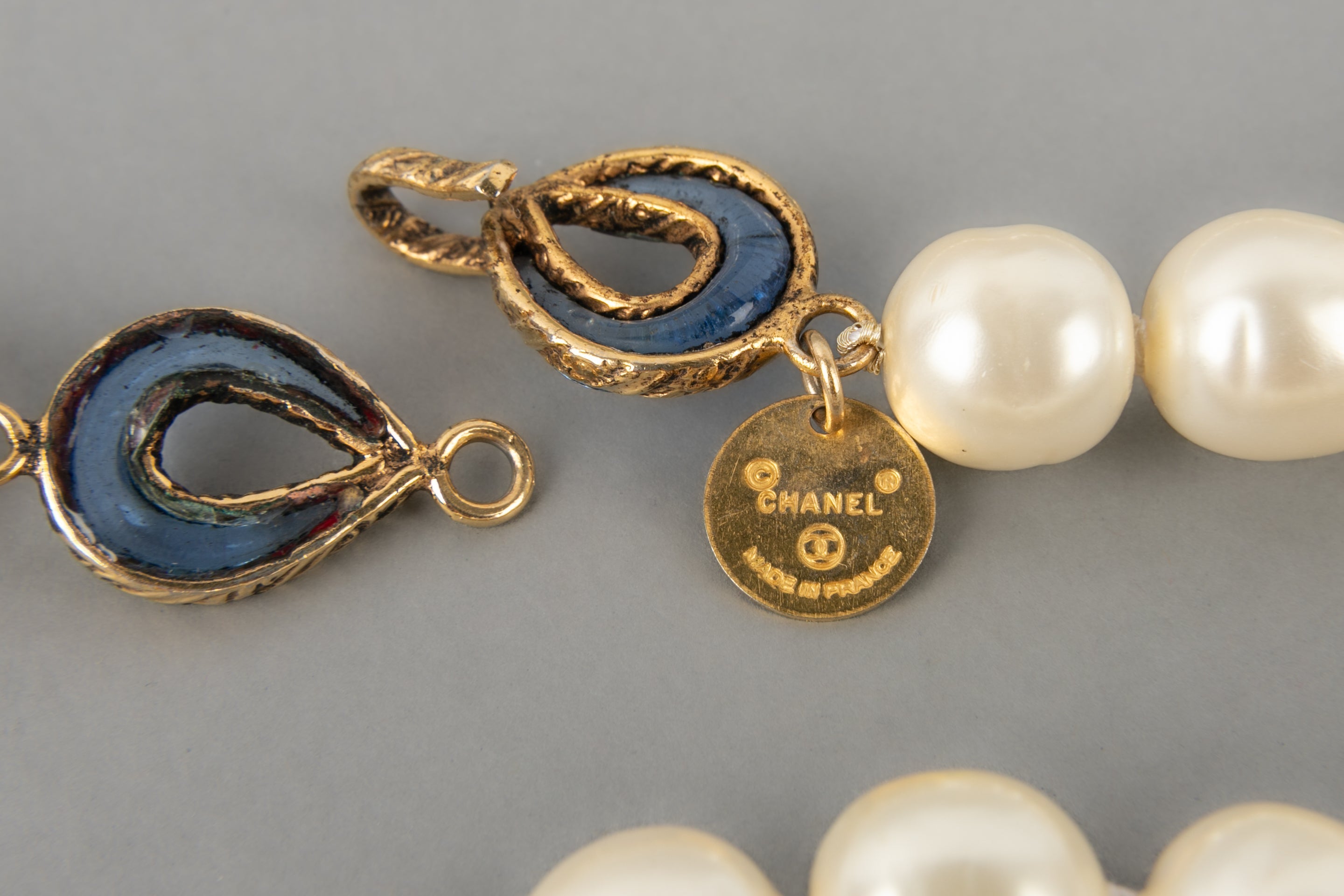Collier / sautoir de perles nacrÃƒÆ’Ã‚Â©es Chanel