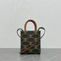GLAMI Mini Folco In Triomphe Canvas With Triomphe Heart Embroidery Brown For Women 8in/20cm