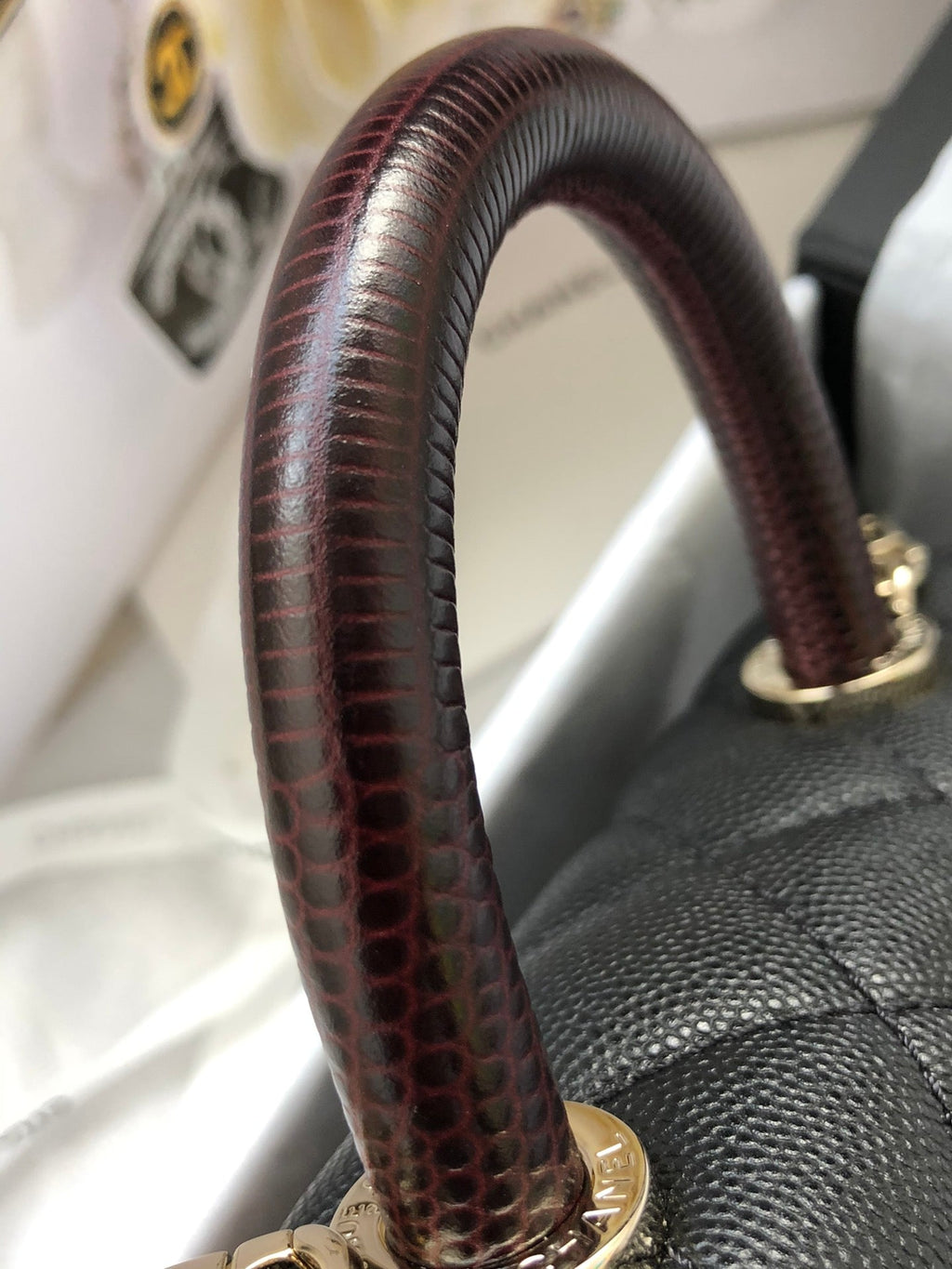 CHL Classic Mini Flapbag Top Handle Black For Women 7.5in/19cm