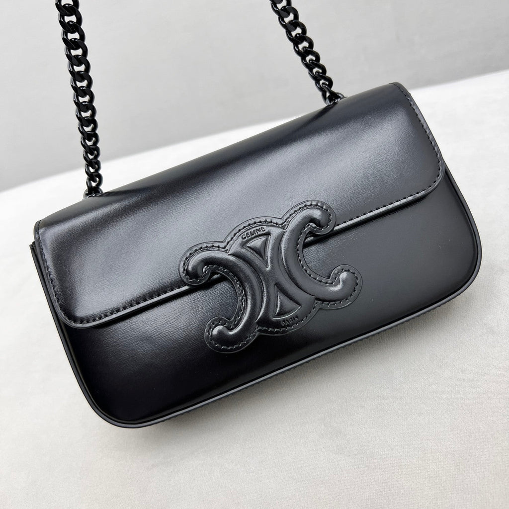 GLAMI Chain Shoulder Bag Triomphe Black For Women 8in/20.5cm 197993EQJ.38NN