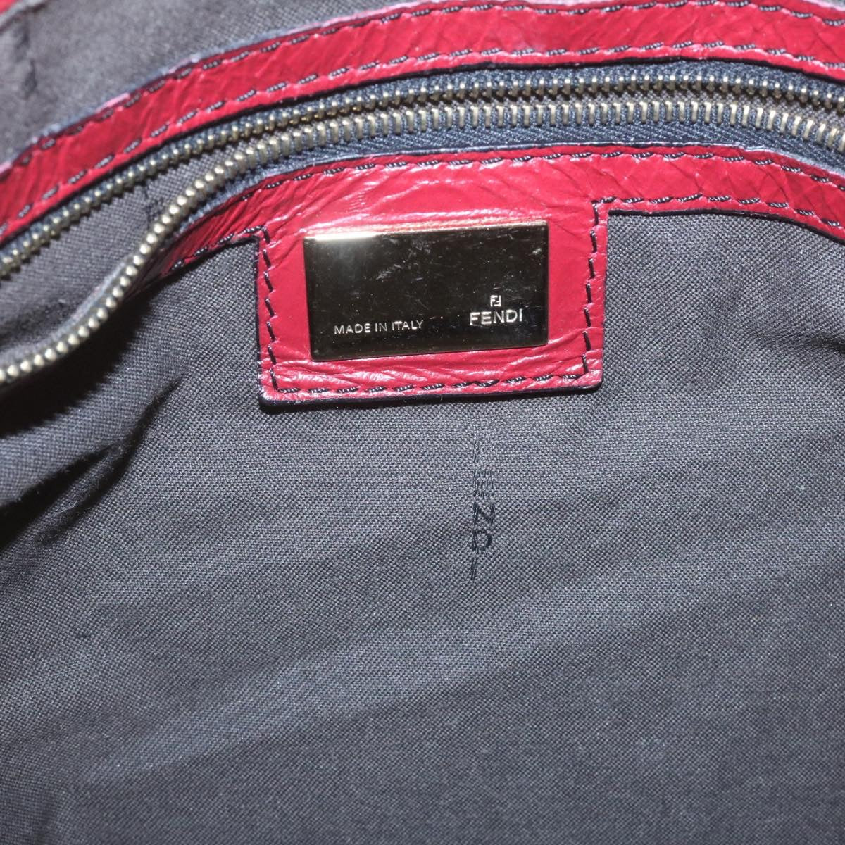 FENDI Tote Bag Leather Red fm1108