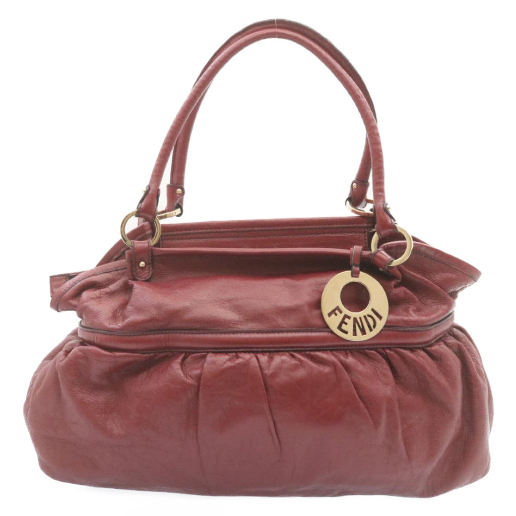 FENDI Tote Bag Leather Red fm1108