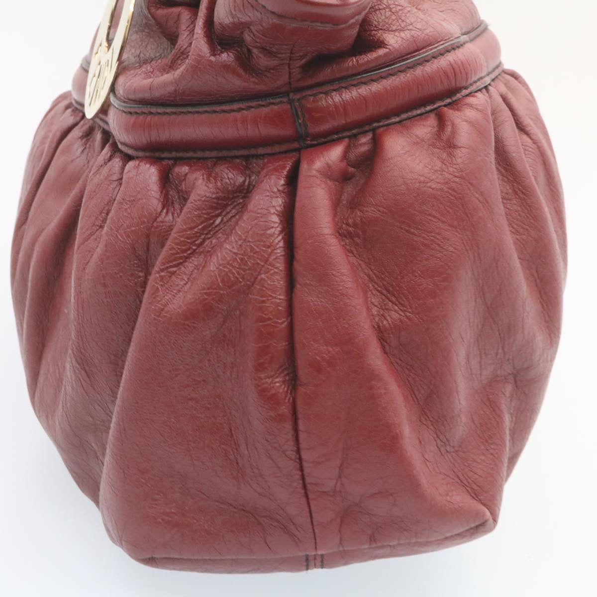 FENDI Tote Bag Leather Red fm1108