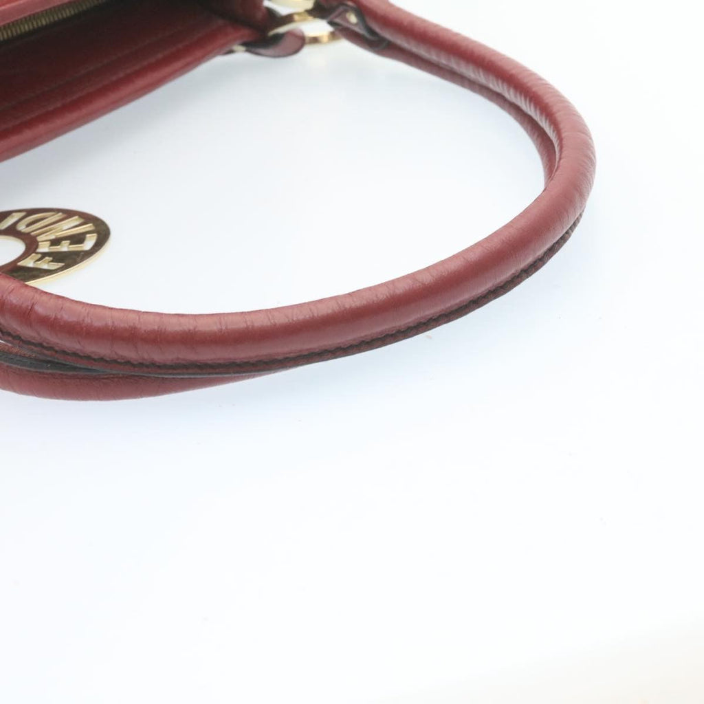 FENDI Tote Bag Leather Red fm1108