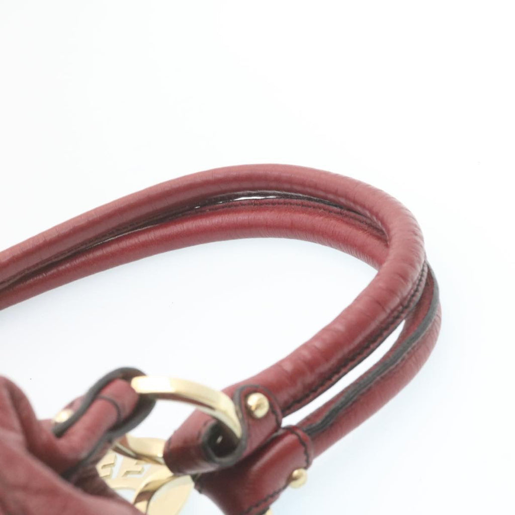FENDI Tote Bag Leather Red fm1108