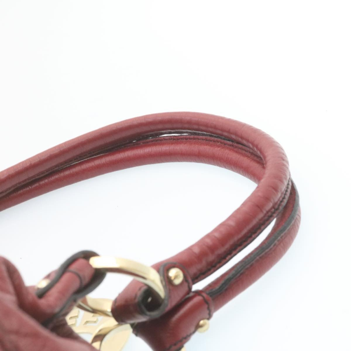FENDI Tote Bag Leather Red fm1108