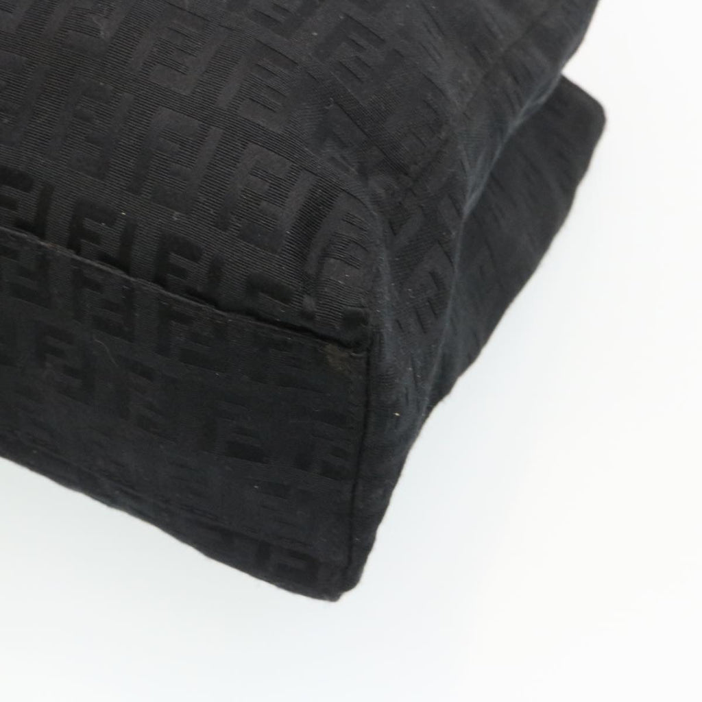 FENDI Zucchino Canvas Hand Bag Black fm1160