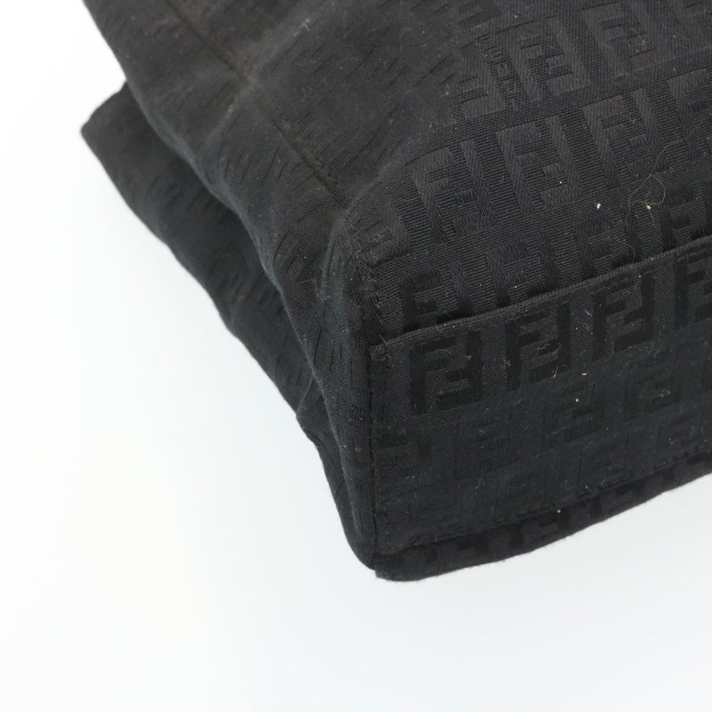 FENDI Zucchino Canvas Hand Bag Black fm1160