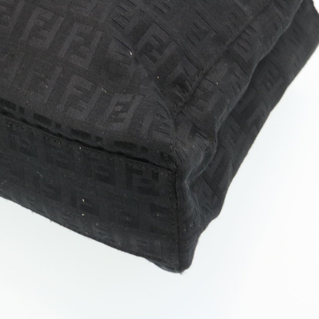 FENDI Zucchino Canvas Hand Bag Black fm1160