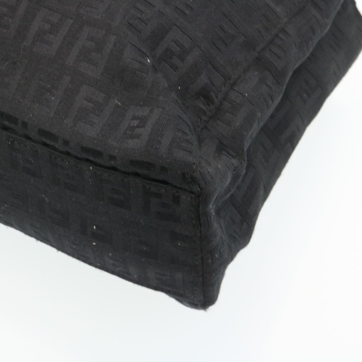 FENDI Zucchino Canvas Hand Bag Black fm1160