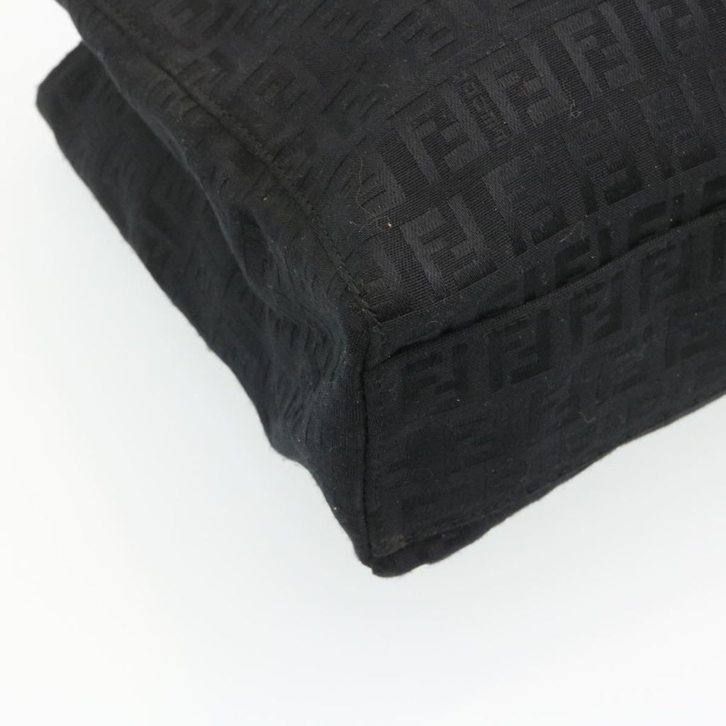 FENDI Zucchino Canvas Hand Bag Black fm1160