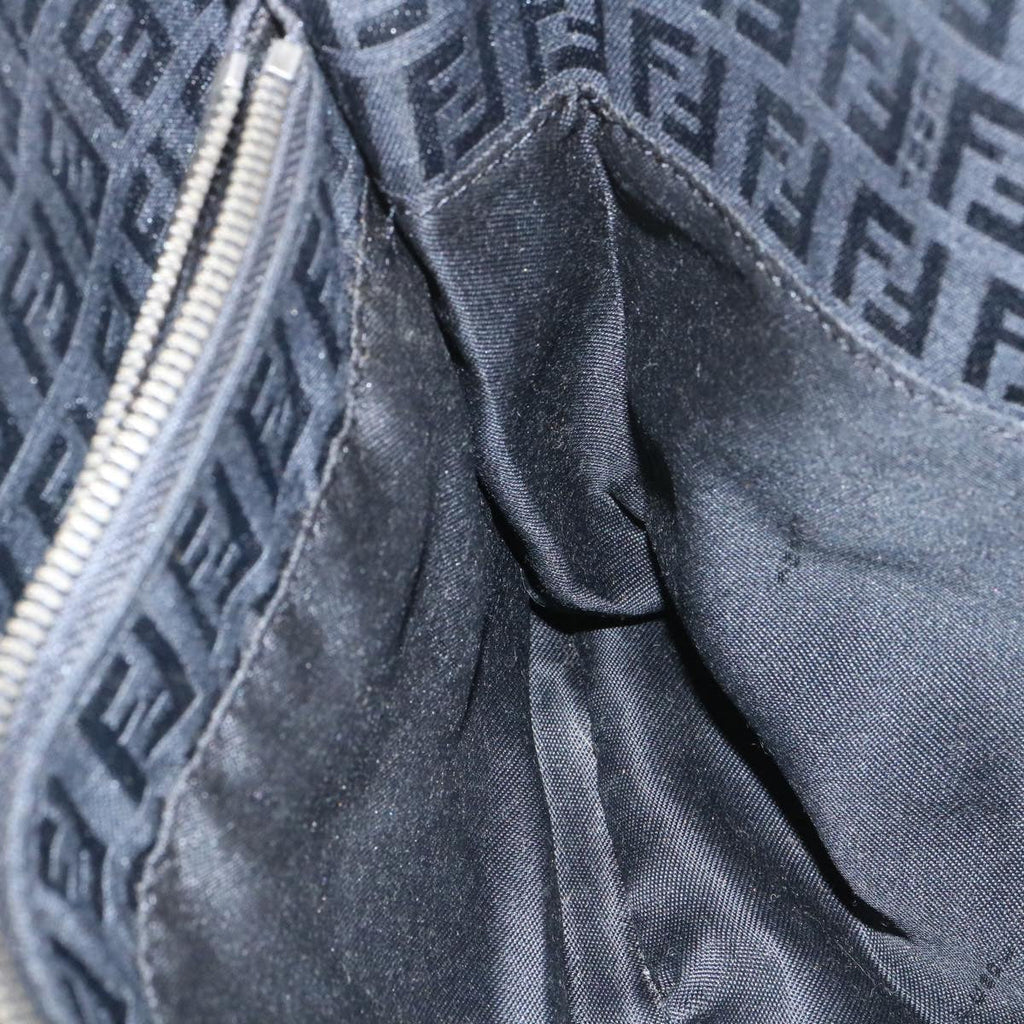 FENDI Zucchino Canvas Hand Bag Black fm1160