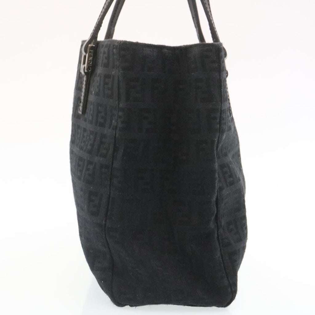FENDI Zucchino Canvas Hand Bag Black fm1160