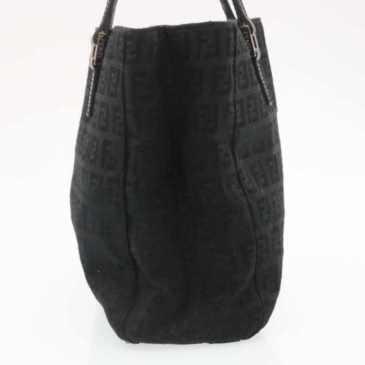 FENDI Zucchino Canvas Hand Bag Black fm1160