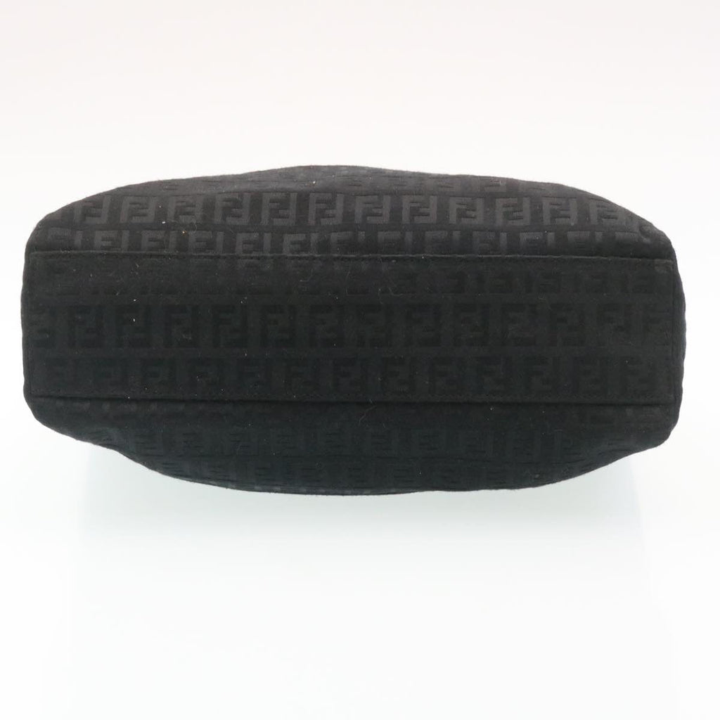 FENDI Zucchino Canvas Hand Bag Black fm1160